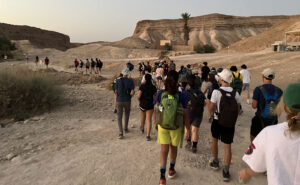 Participants of a Habonim Dror Israel program hiking.